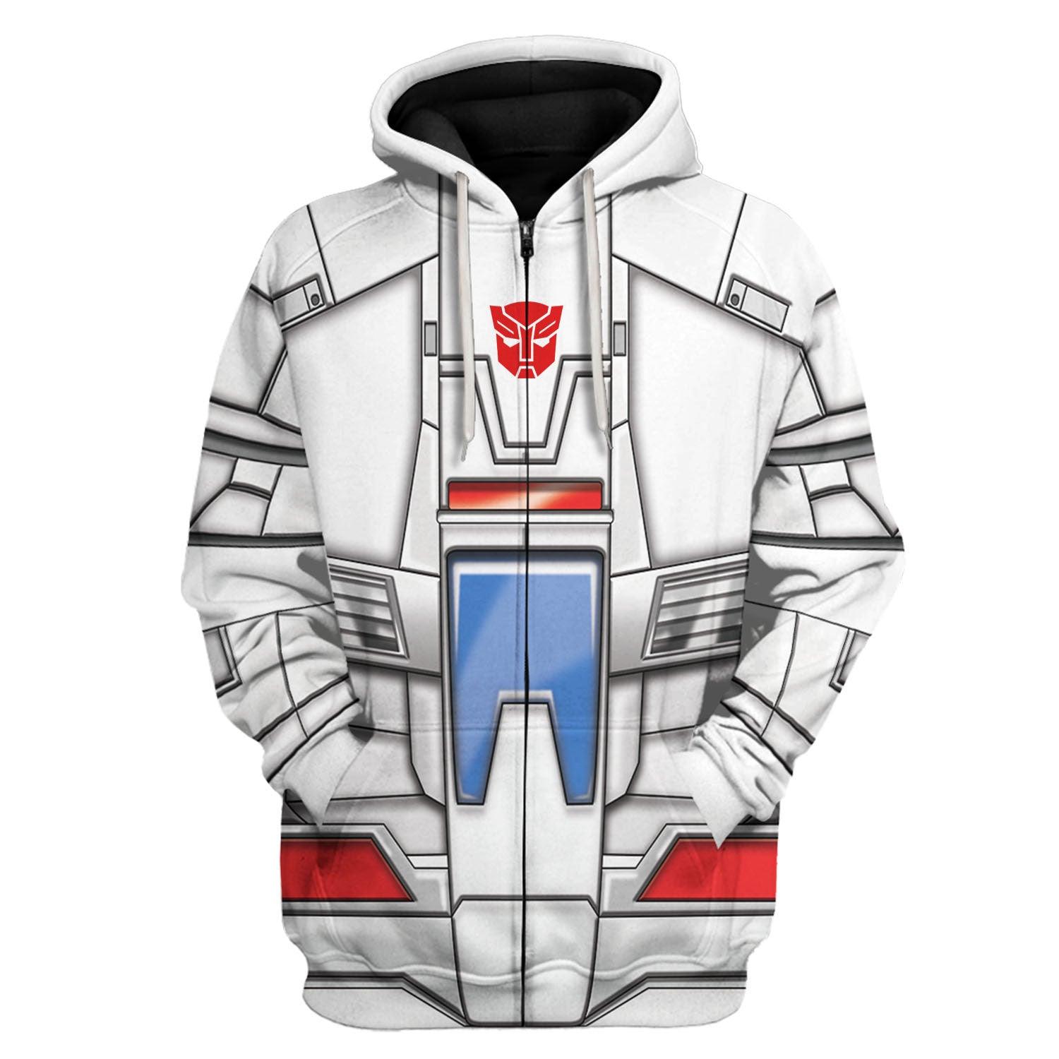 Gearhomie Skyfire Jetfire G1 Transfomers Robot Costume Hoodie Sweatshirt T-Shirt Tracksuit - Gearhomie.com