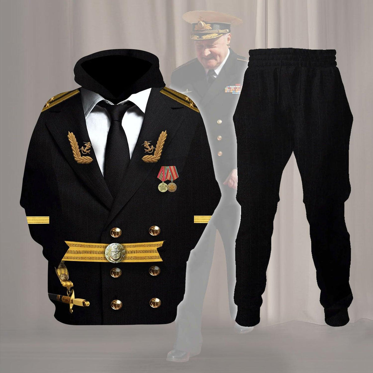 Gearhomie Soviet Naval Captain Costume Hoodie Sweatshirt T-Shirt Tracksuit - Gearhomie.com