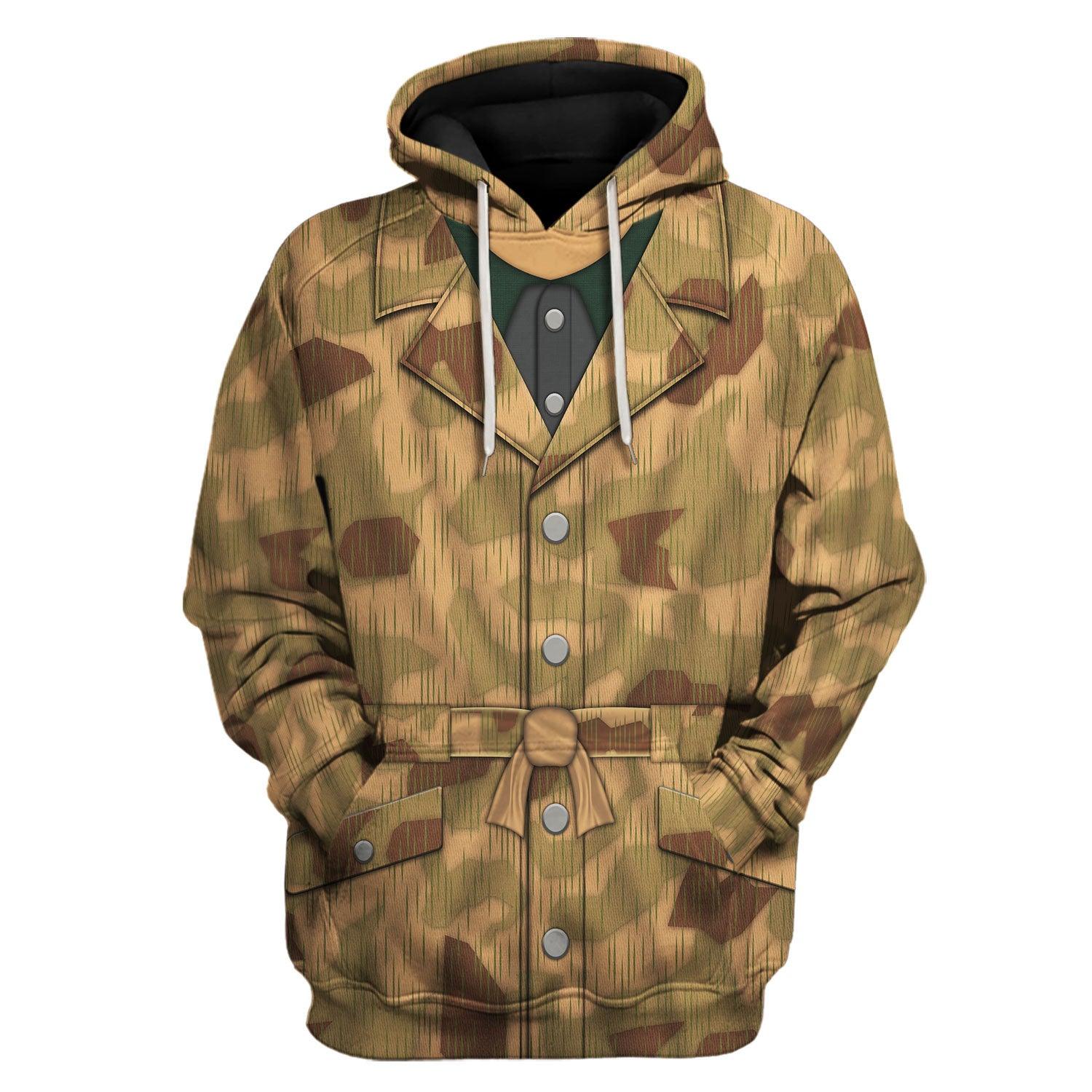 Gearhomie Sumpftarnmuster Swamp Pattern German World War II Camouflage Patterns Costume Hoodie Sweatshirt T-Shirt Tracksuit - Gearhomie.com