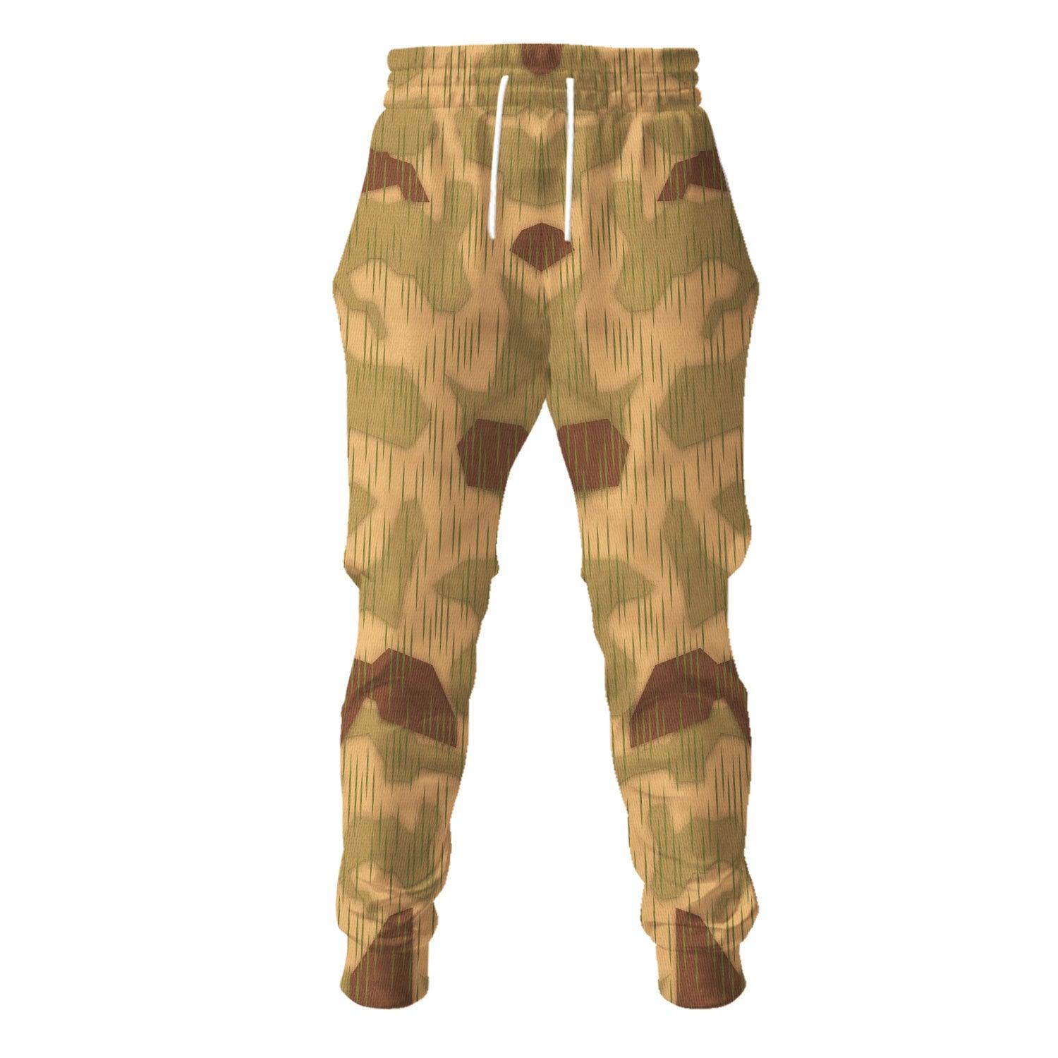 Gearhomie Sumpftarnmuster Swamp Pattern German World War II Camouflage Patterns Costume Hoodie Sweatshirt T-Shirt Tracksuit - Gearhomie.com