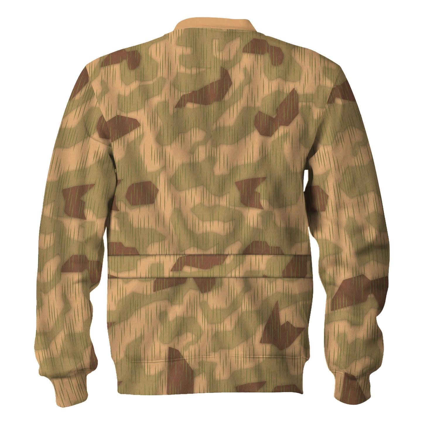Gearhomie Sumpftarnmuster Swamp Pattern German World War II Camouflage Patterns Costume Hoodie Sweatshirt T-Shirt Tracksuit - Gearhomie.com