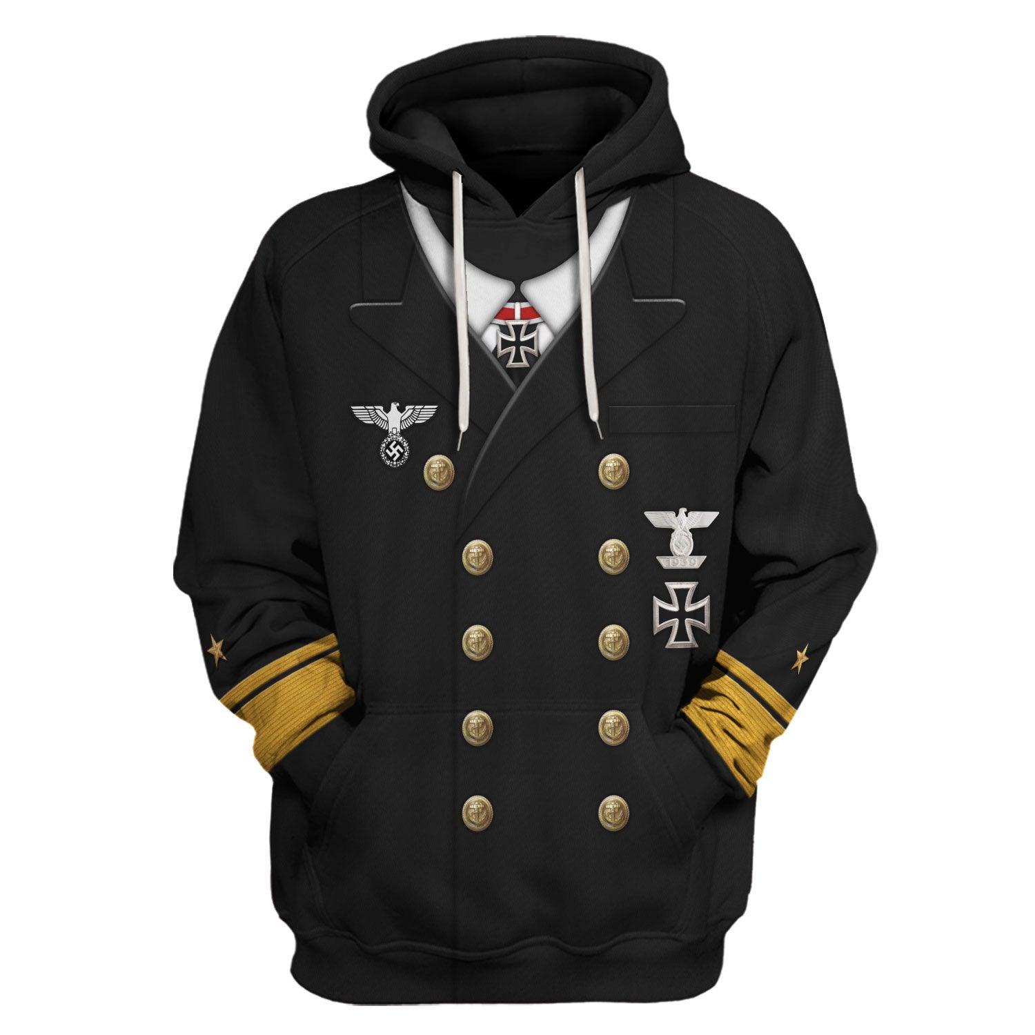Gearhomie Theodor Krancke - Navy Group West - The Kriegsmarine Costume Hoodie Sweatshirt T-Shirt Tracksuit - Gearhomie.com