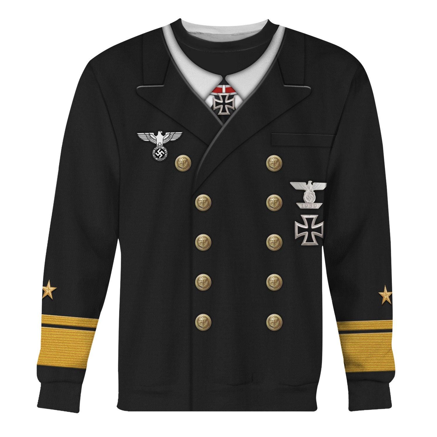 Gearhomie Theodor Krancke - Navy Group West - The Kriegsmarine Costume Hoodie Sweatshirt T-Shirt Tracksuit - Gearhomie.com