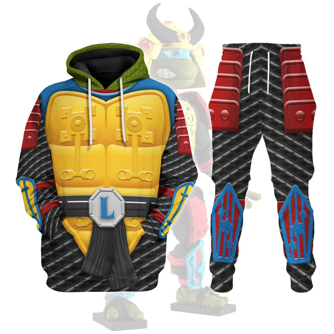 Gearhomie Ultimates! Sewer Samurai Leonardo TMNT Costume Hoodie Sweatshirt T-Shirt Sweatpants - Gearhomie.com