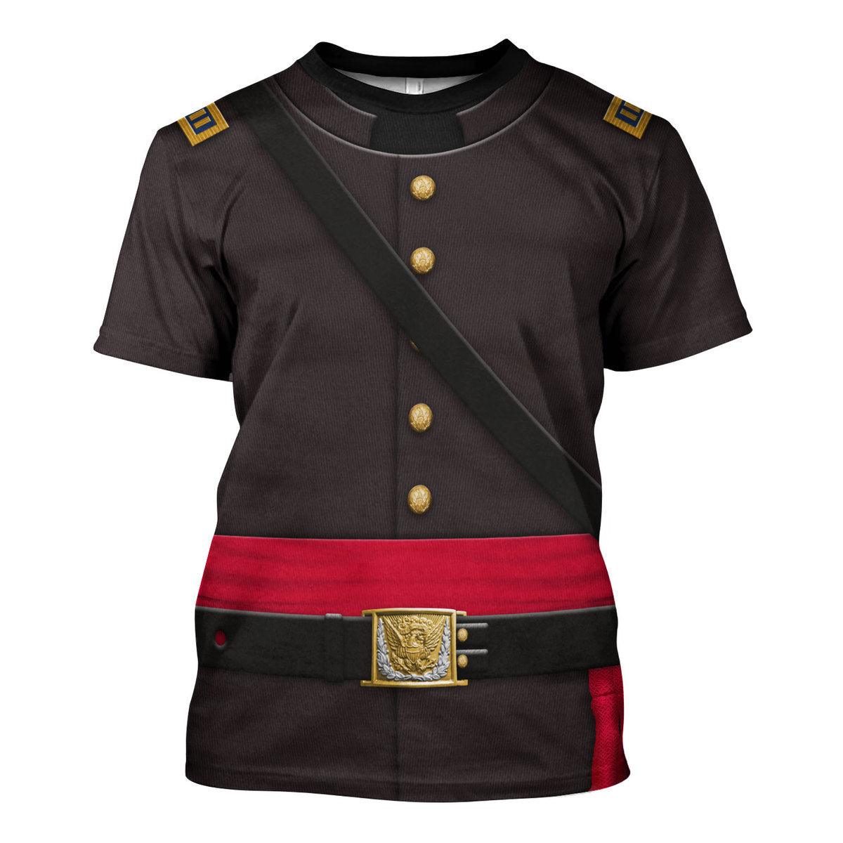 Gearhomie Union Army- Captain Of Infantry Uniform All Over Print Hoodie Sweatshirt T-Shirt Tracksuit - Gearhomie.com