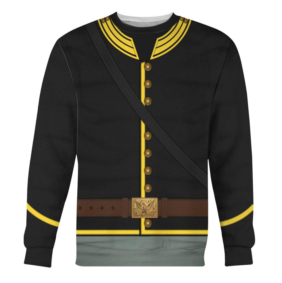 Gearhomie Union Army- Cavalry Trooper Uniform All Over Print Hoodie Sweatshirt T-Shirt Tracksuit - Gearhomie.com