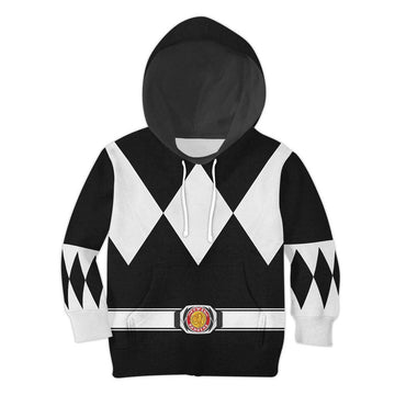 Gearhomie Unisex Kid Tops Black Ranger Mighty Morphin Kid 3D Apparel - Gearhomie.com