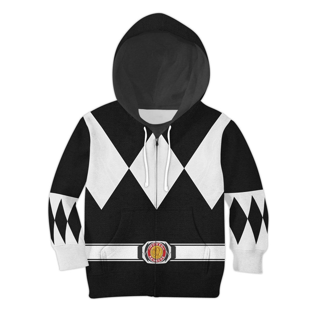 Gearhomie Unisex Kid Tops Black Ranger Mighty Morphin Kid 3D Apparel - Gearhomie.com