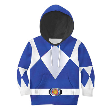 Gearhomie Unisex Kid Tops Blue Power Ranger 3D Apparel - Gearhomie.com