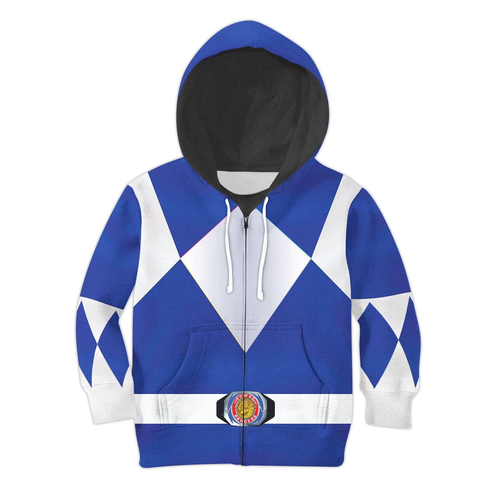 Gearhomie Unisex Kid Tops Blue Power Ranger 3D Apparel - Gearhomie.com