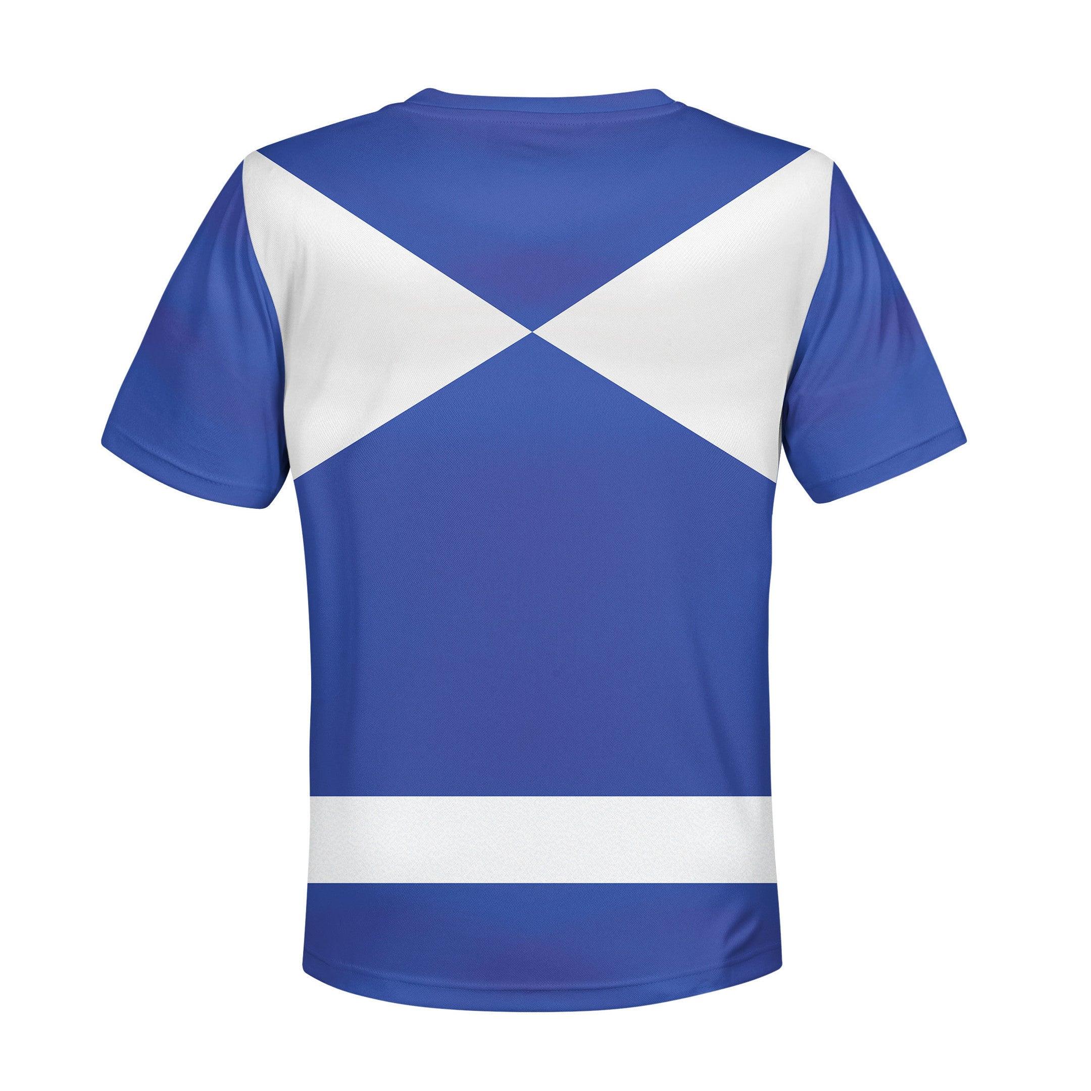 Gearhomie Unisex Kid Tops Blue Power Ranger 3D Apparel - Gearhomie.com