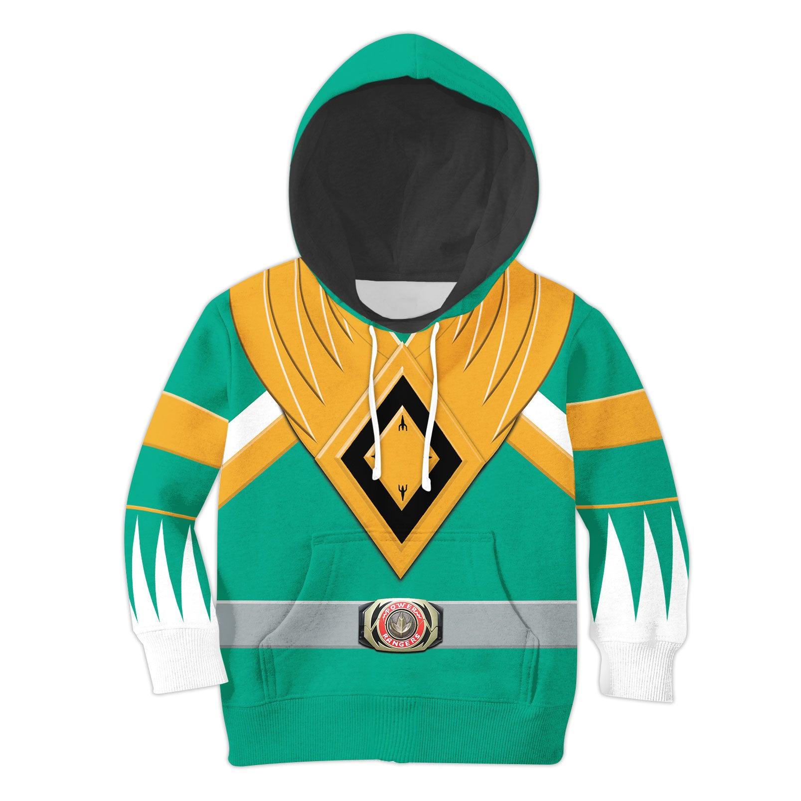 Gearhomie Unisex Kid Tops Green Power Ranger 3D Apparel - Gearhomie.com