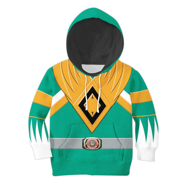 Gearhomie Unisex Kid Tops Green Power Ranger 3D Apparel - Gearhomie.com