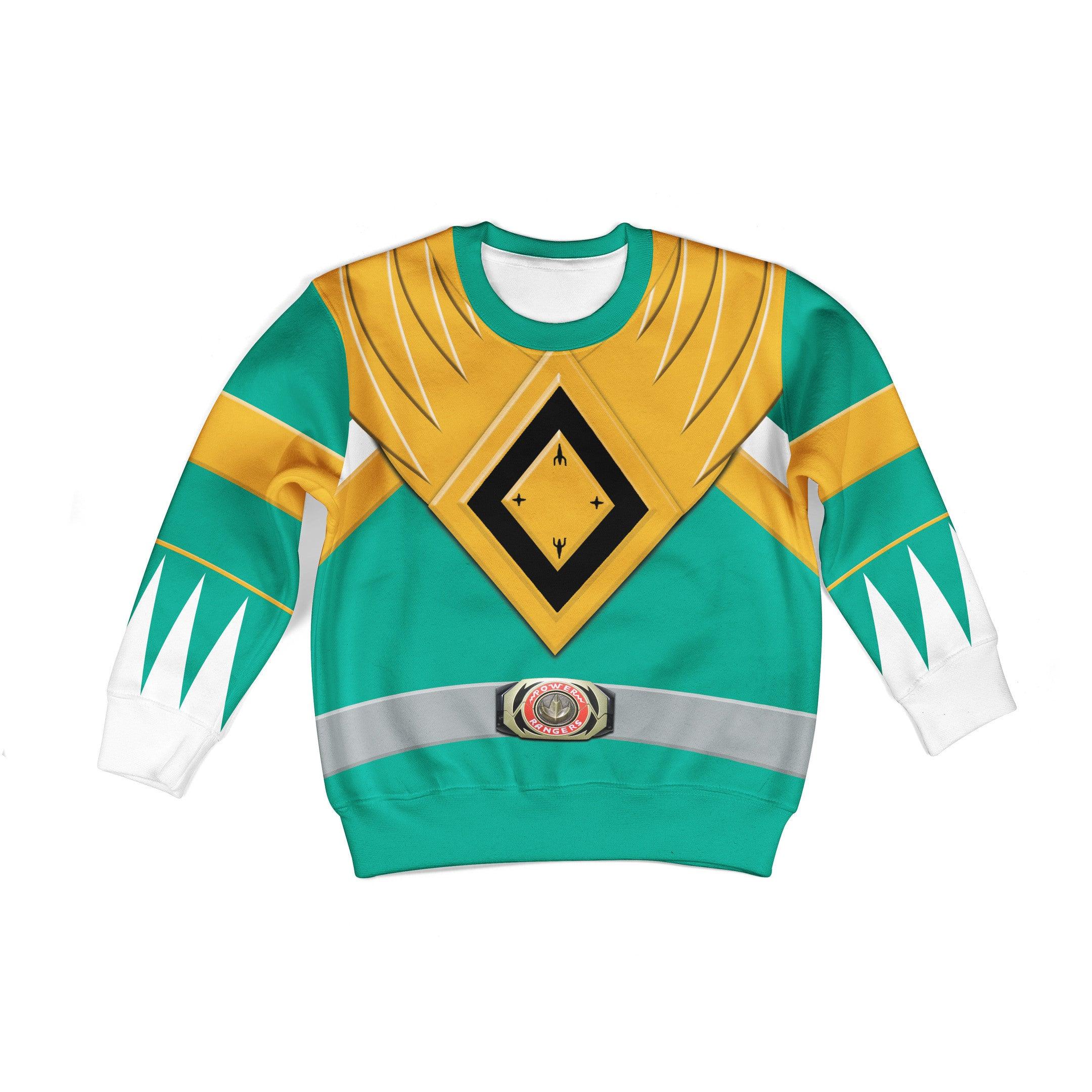 Gearhomie Unisex Kid Tops Green Power Ranger 3D Apparel - Gearhomie.com