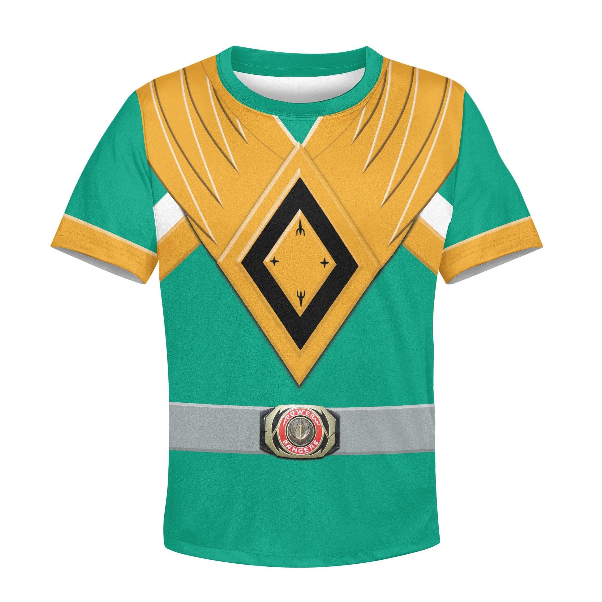 Gearhomie Unisex Kid Tops Green Power Ranger 3D Apparel - Gearhomie.com