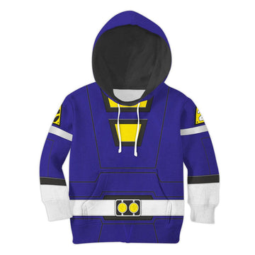 Gearhomie Unisex Kid Tops Power Rangers Turbo Blue 3D Apparel - Gearhomie.com