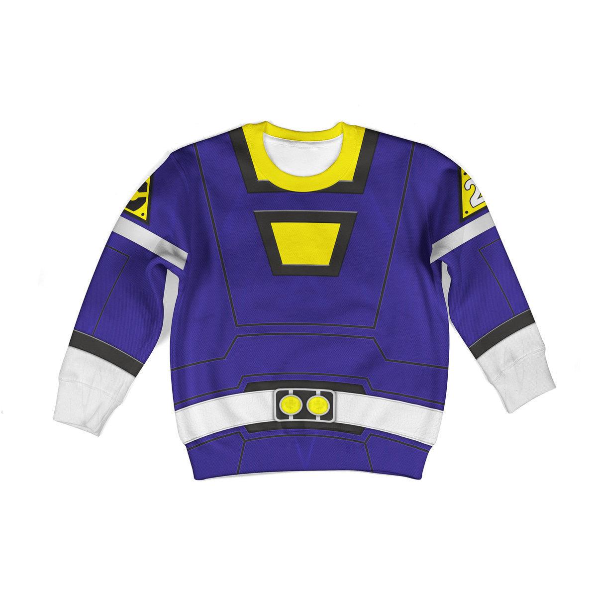 Gearhomie Unisex Kid Tops Power Rangers Turbo Blue 3D Apparel - Gearhomie.com