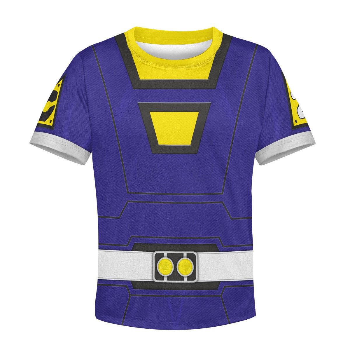 Gearhomie Unisex Kid Tops Power Rangers Turbo Blue 3D Apparel - Gearhomie.com