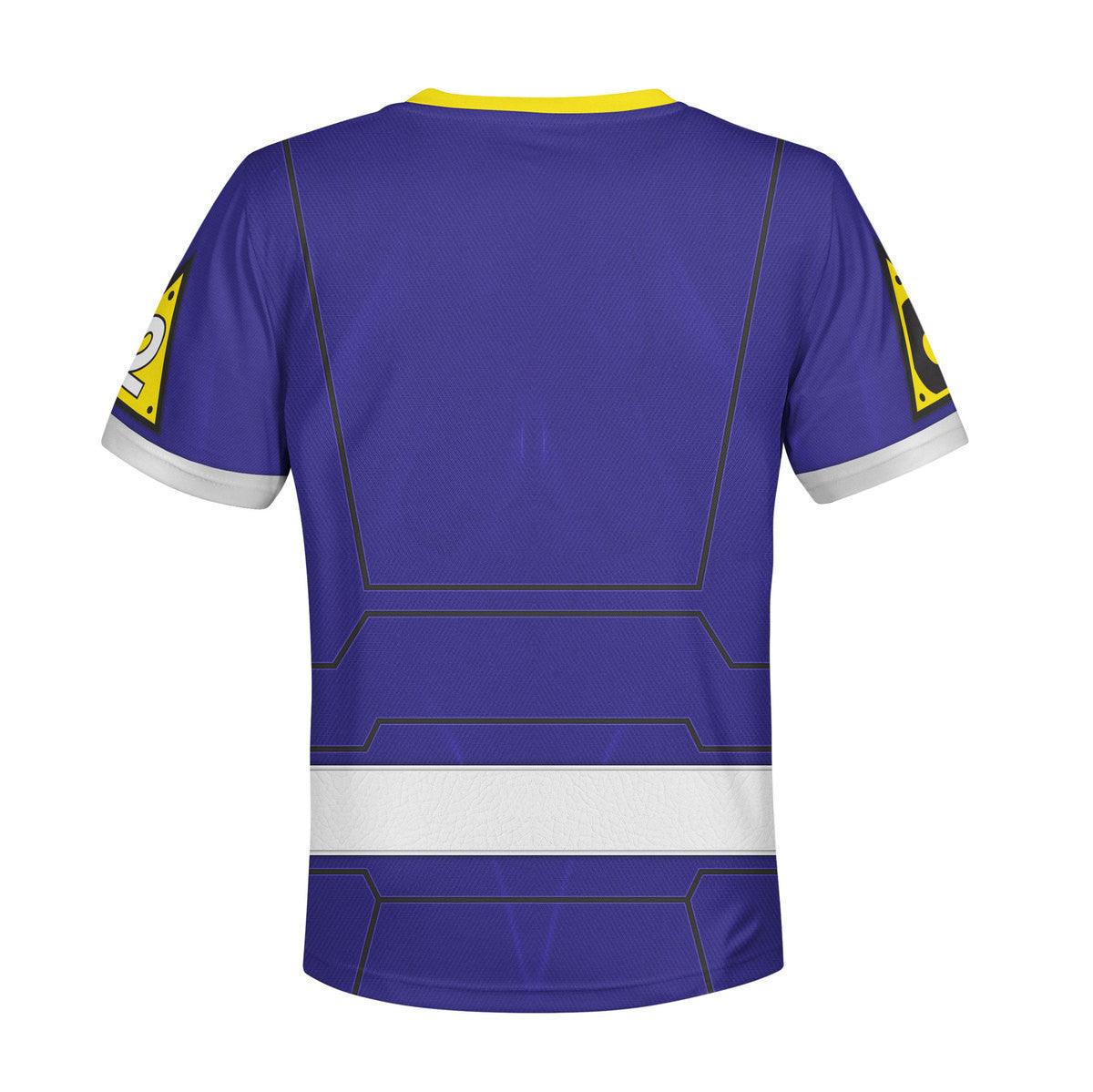 Gearhomie Unisex Kid Tops Power Rangers Turbo Blue 3D Apparel - Gearhomie.com