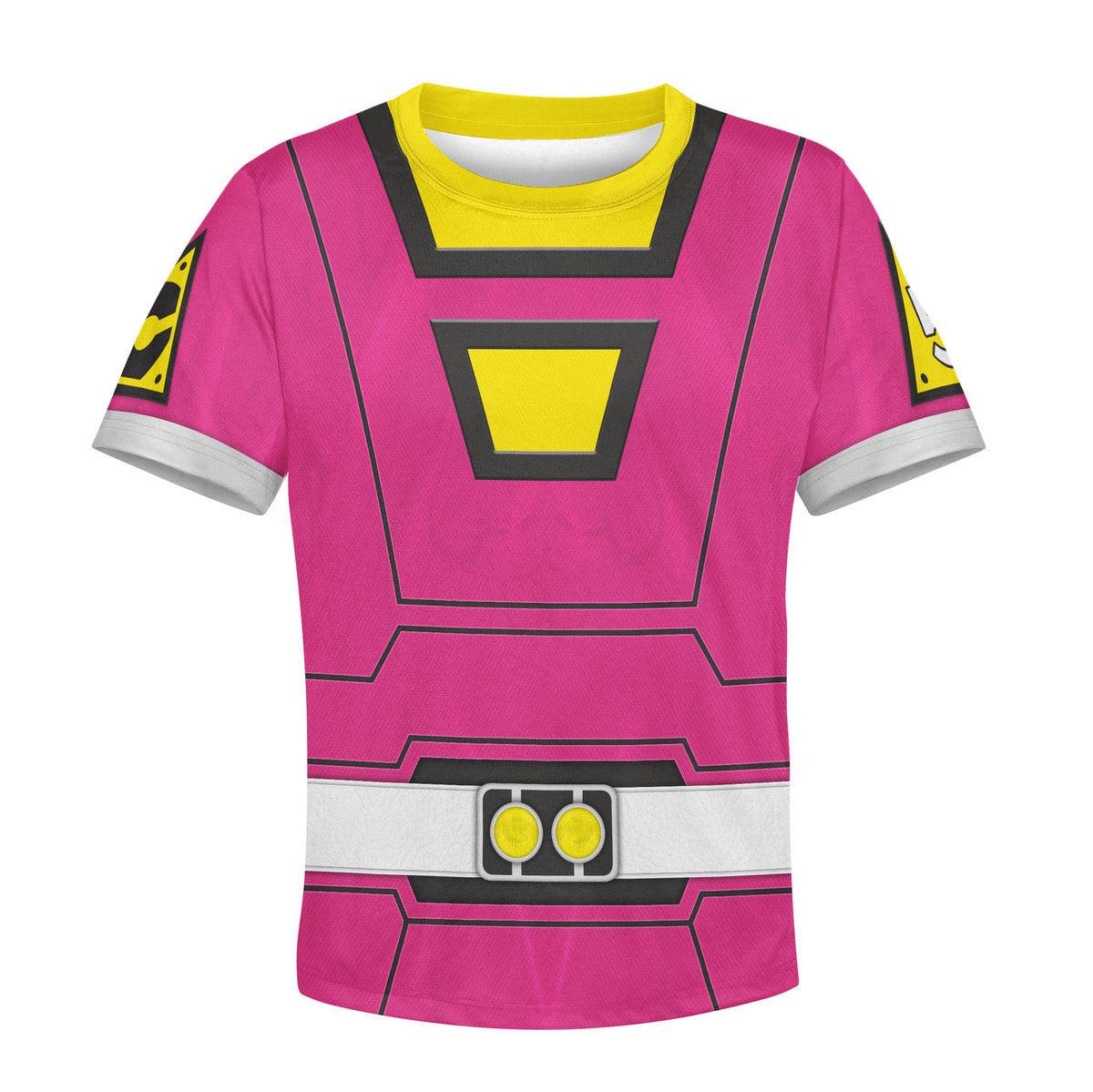 Gearhomie Unisex Kid Tops Power Rangers Turbo Pink 3D Apparel - Gearhomie.com