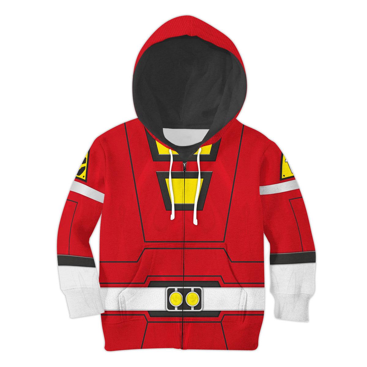 Gearhomie Unisex Kid Tops Power Rangers Turbo Red 3D Apparel - Gearhomie.com