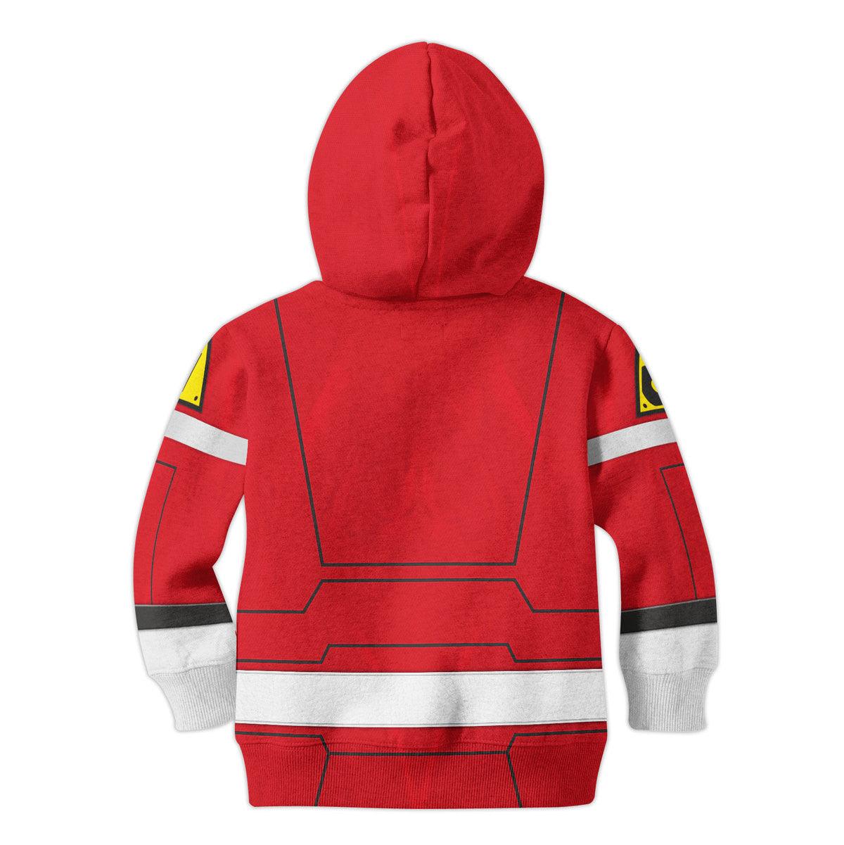 Gearhomie Unisex Kid Tops Power Rangers Turbo Red 3D Apparel - Gearhomie.com