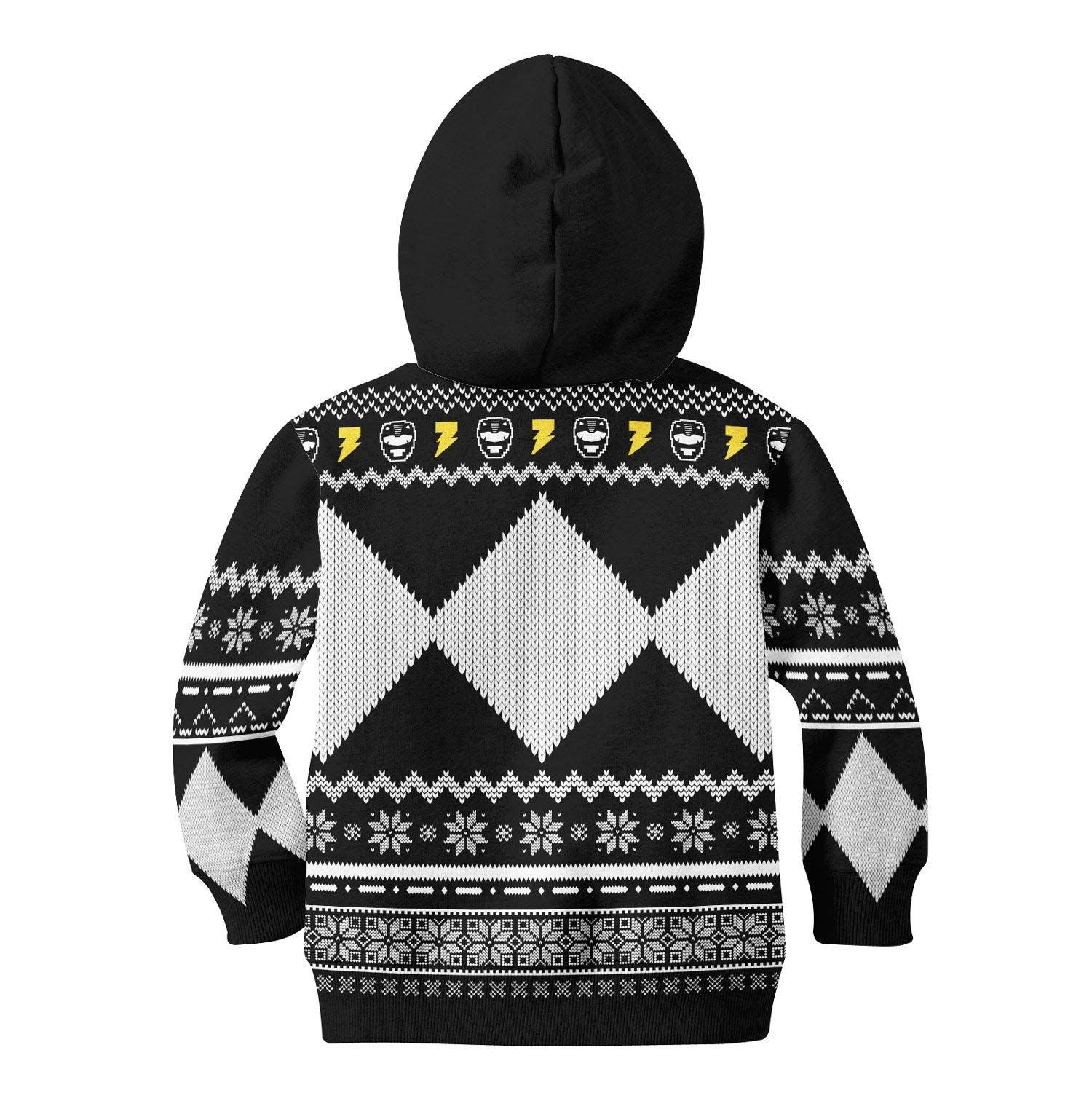 Gearhomie Unisex Kid Tops Pullover Sweatshirt Black Power Ranger 3D Apparel - Gearhomie.com
