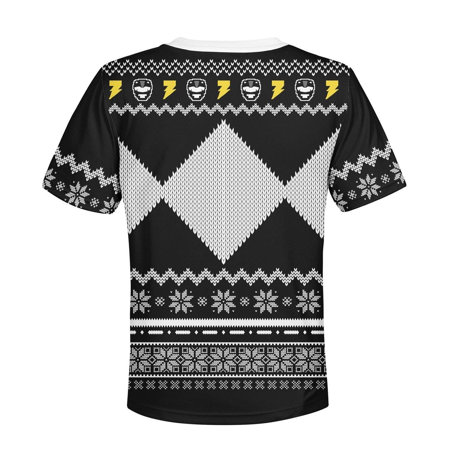 Gearhomie Unisex Kid Tops Pullover Sweatshirt Black Power Ranger 3D Apparel - Gearhomie.com