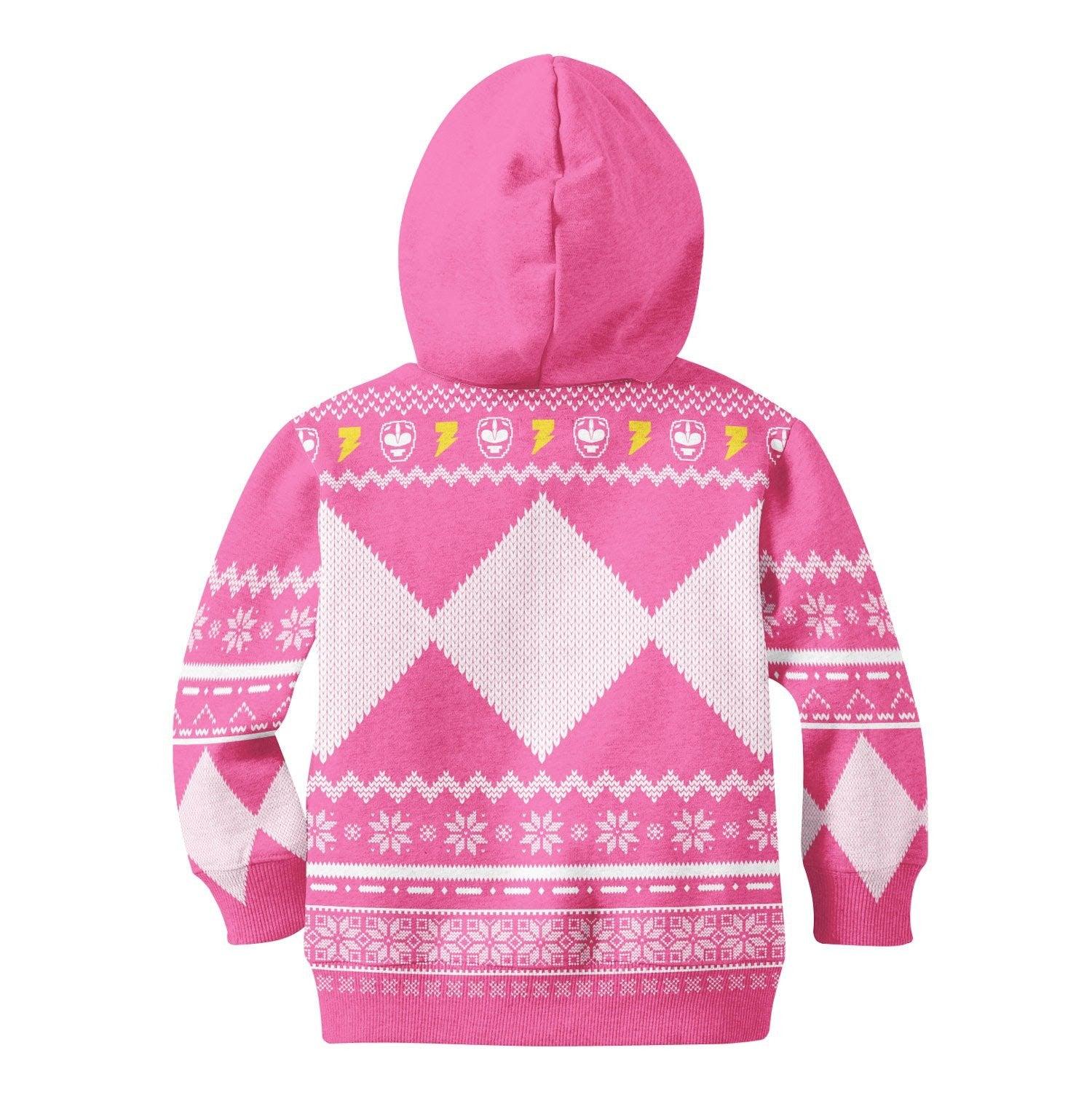 Gearhomie Unisex Kid Tops Pullover Sweatshirt Pink Power Ranger 3D Apparel - Gearhomie.com
