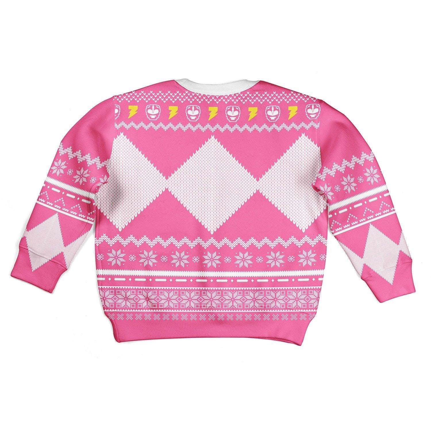 Gearhomie Unisex Kid Tops Pullover Sweatshirt Pink Power Ranger 3D Apparel - Gearhomie.com