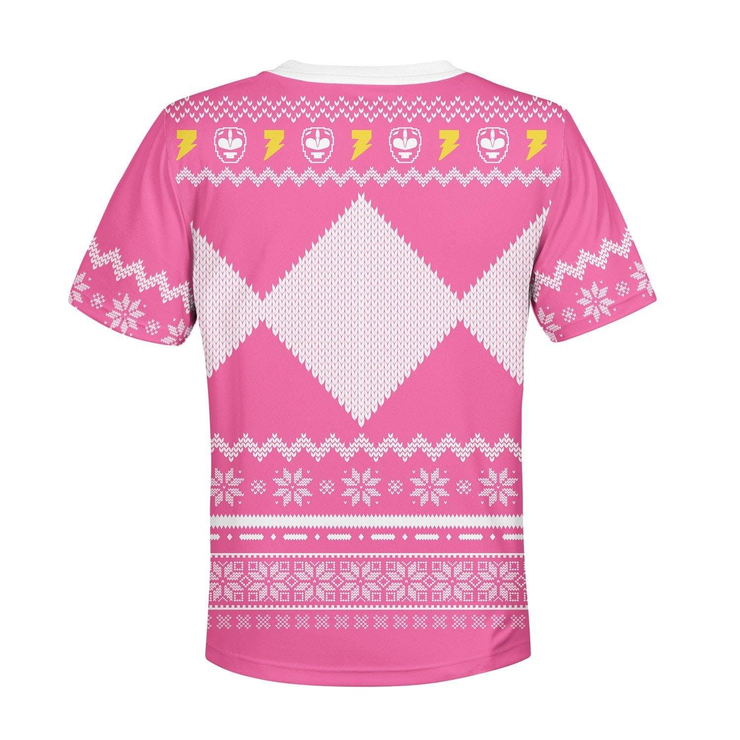 Gearhomie Unisex Kid Tops Pullover Sweatshirt Pink Power Ranger 3D Apparel - Gearhomie.com