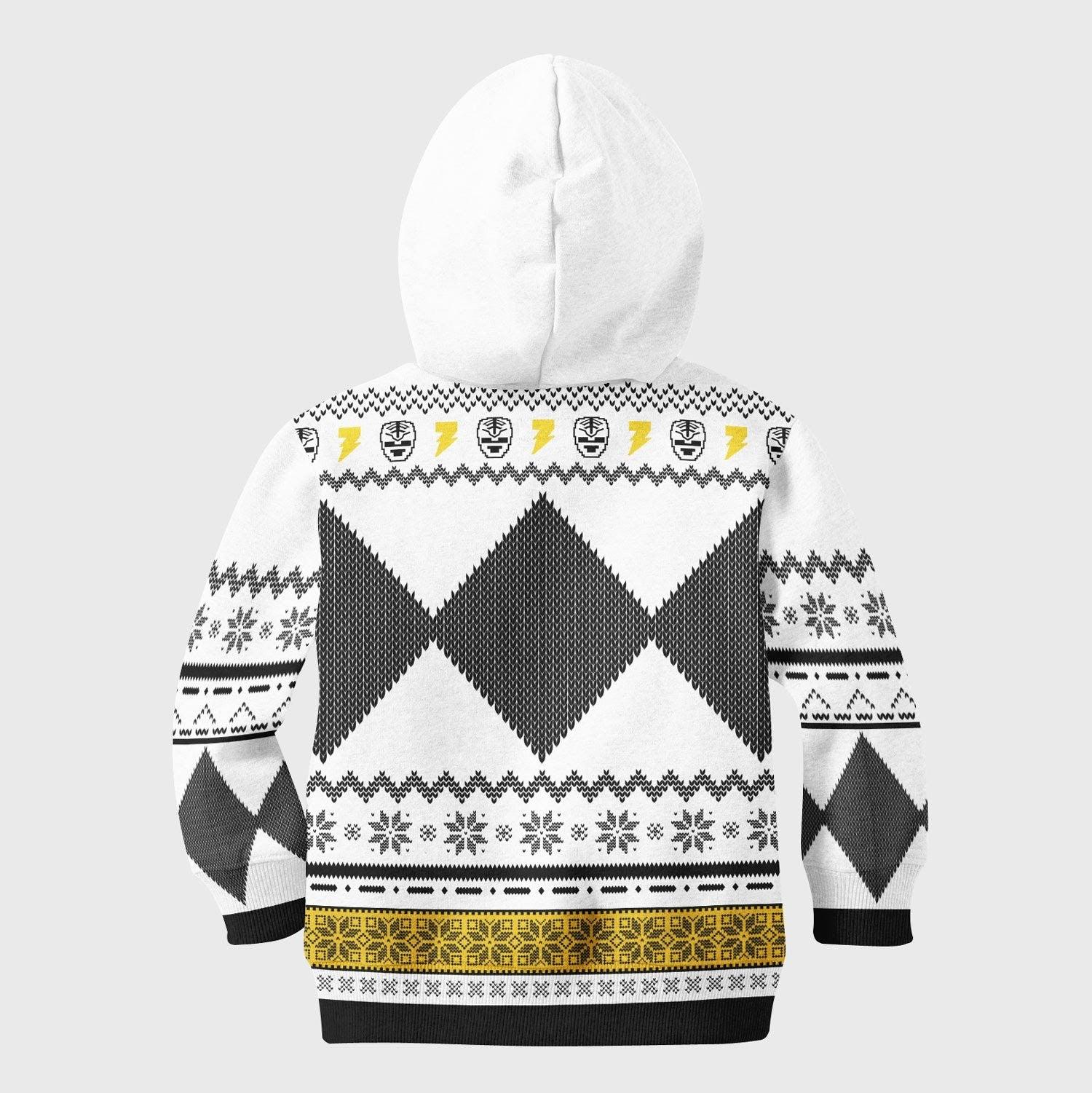Gearhomie Unisex Kid Tops Pullover Sweatshirt White Power Ranger 3D Apparel - Gearhomie.com