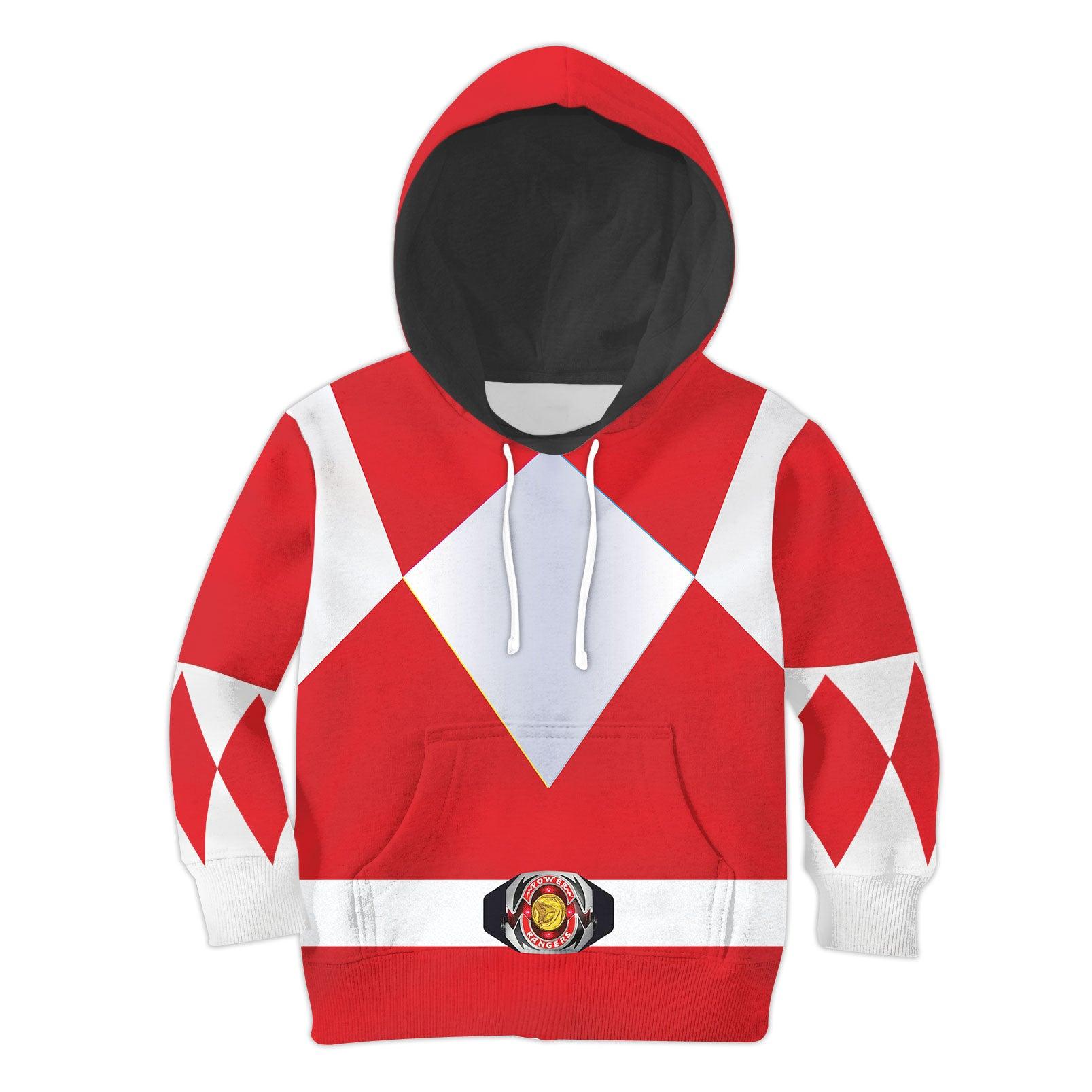 Gearhomie Unisex Kid Tops Red Power Ranger 3D Apparel - Gearhomie.com