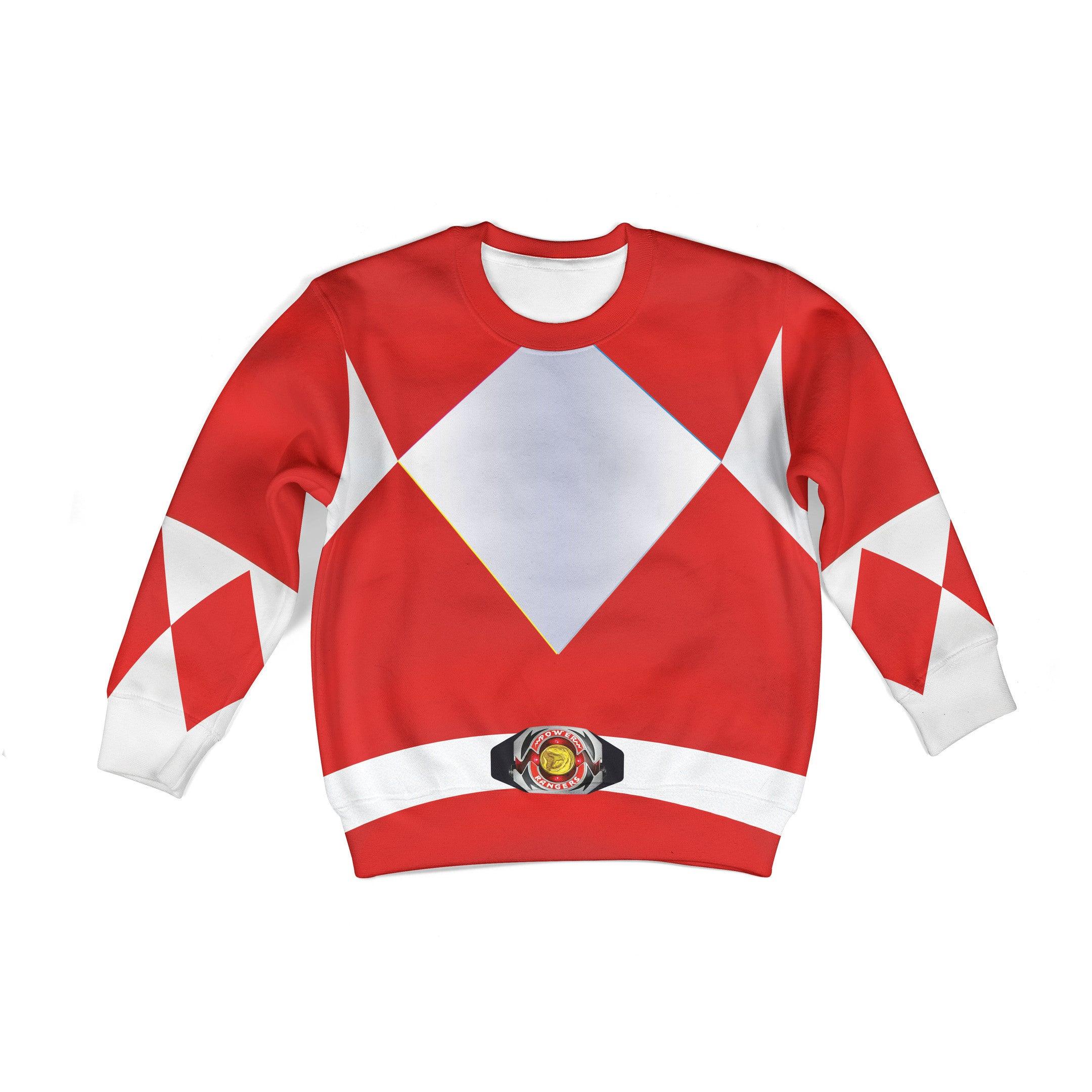 Gearhomie Unisex Kid Tops Red Power Ranger 3D Apparel - Gearhomie.com