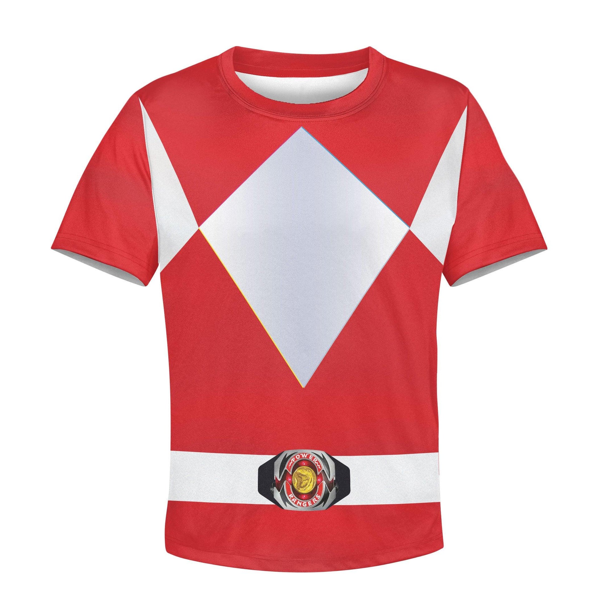 Gearhomie Unisex Kid Tops Red Power Ranger 3D Apparel - Gearhomie.com