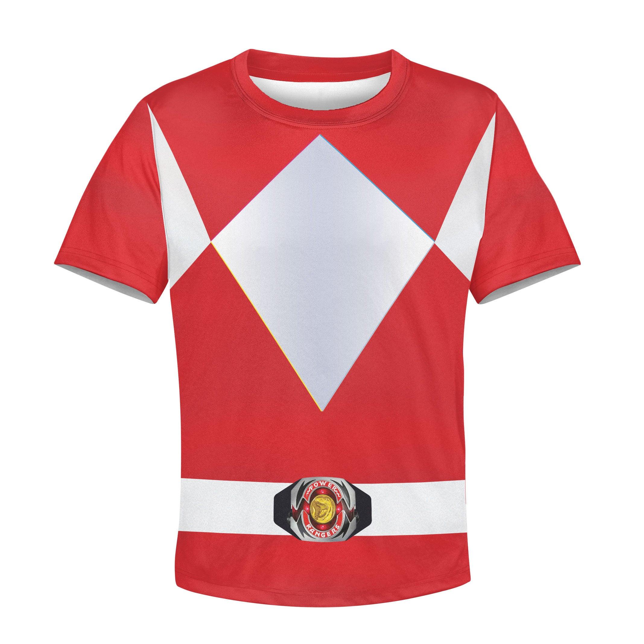 Gearhomie Unisex Kid Tops Red Power Ranger 3D Apparel - Gearhomie.com