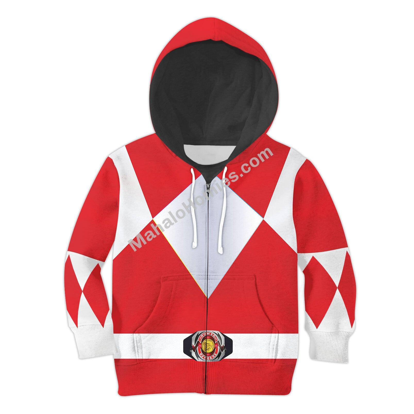 Gearhomie Unisex Kid Tops Red Power Ranger 3D Apparel - Gearhomie.com