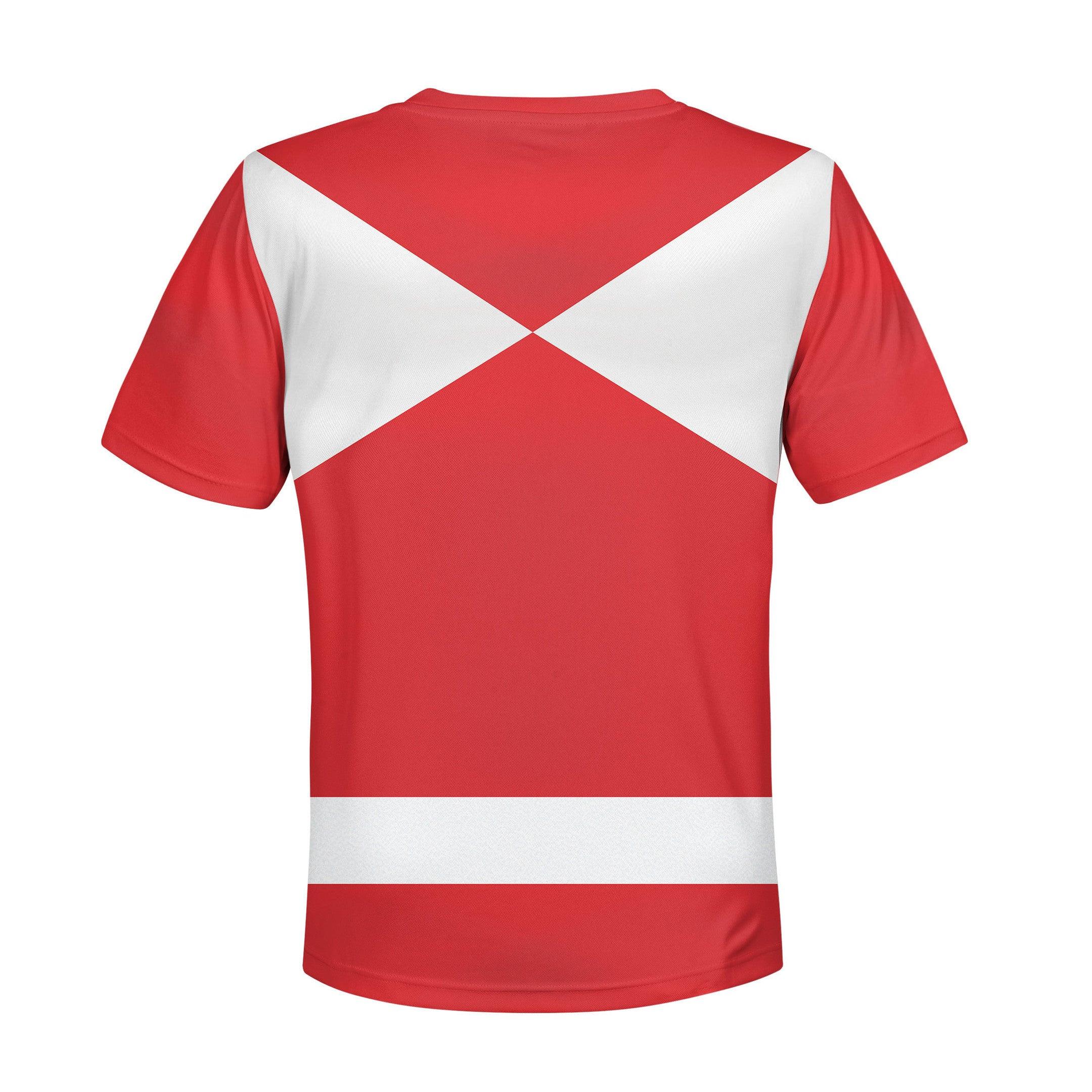 Gearhomie Unisex Kid Tops Red Power Ranger 3D Apparel - Gearhomie.com