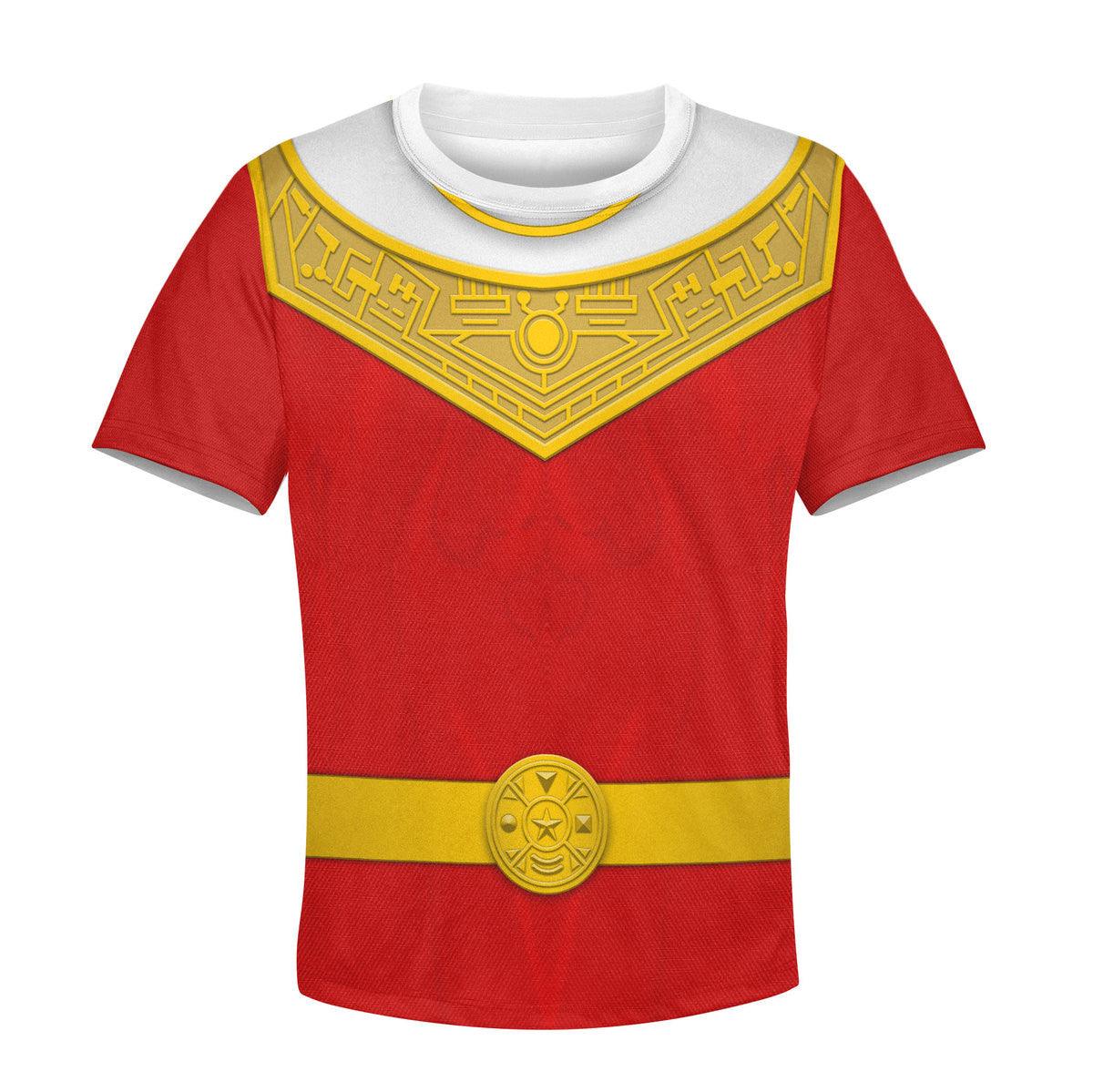 Gearhomie Unisex Kid Tops Red Power Rangers Zeo Kid 3D Apparel - Gearhomie.com