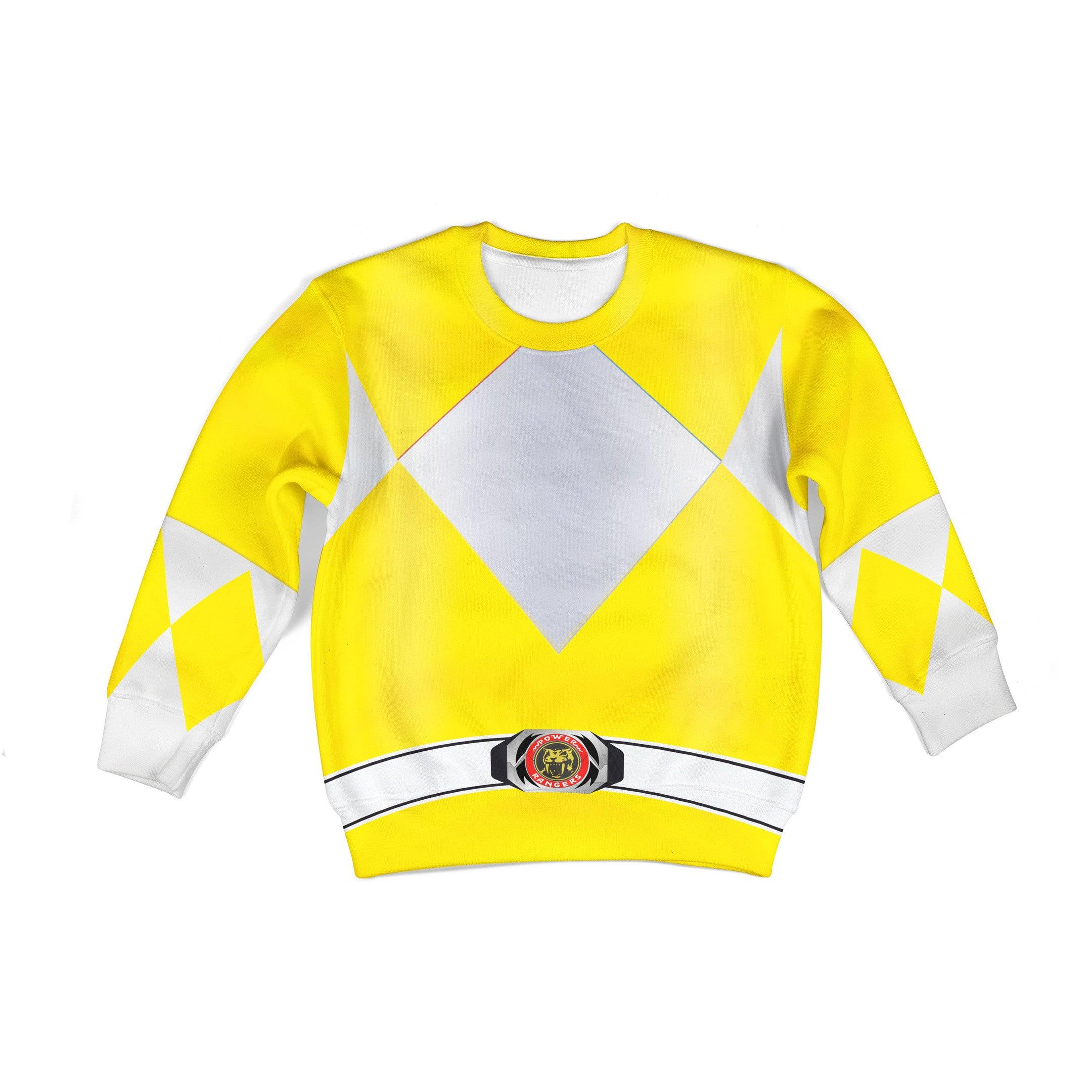 Gearhomie Unisex Kid Tops Yellow Power Ranger 3D Apparel - Gearhomie.com