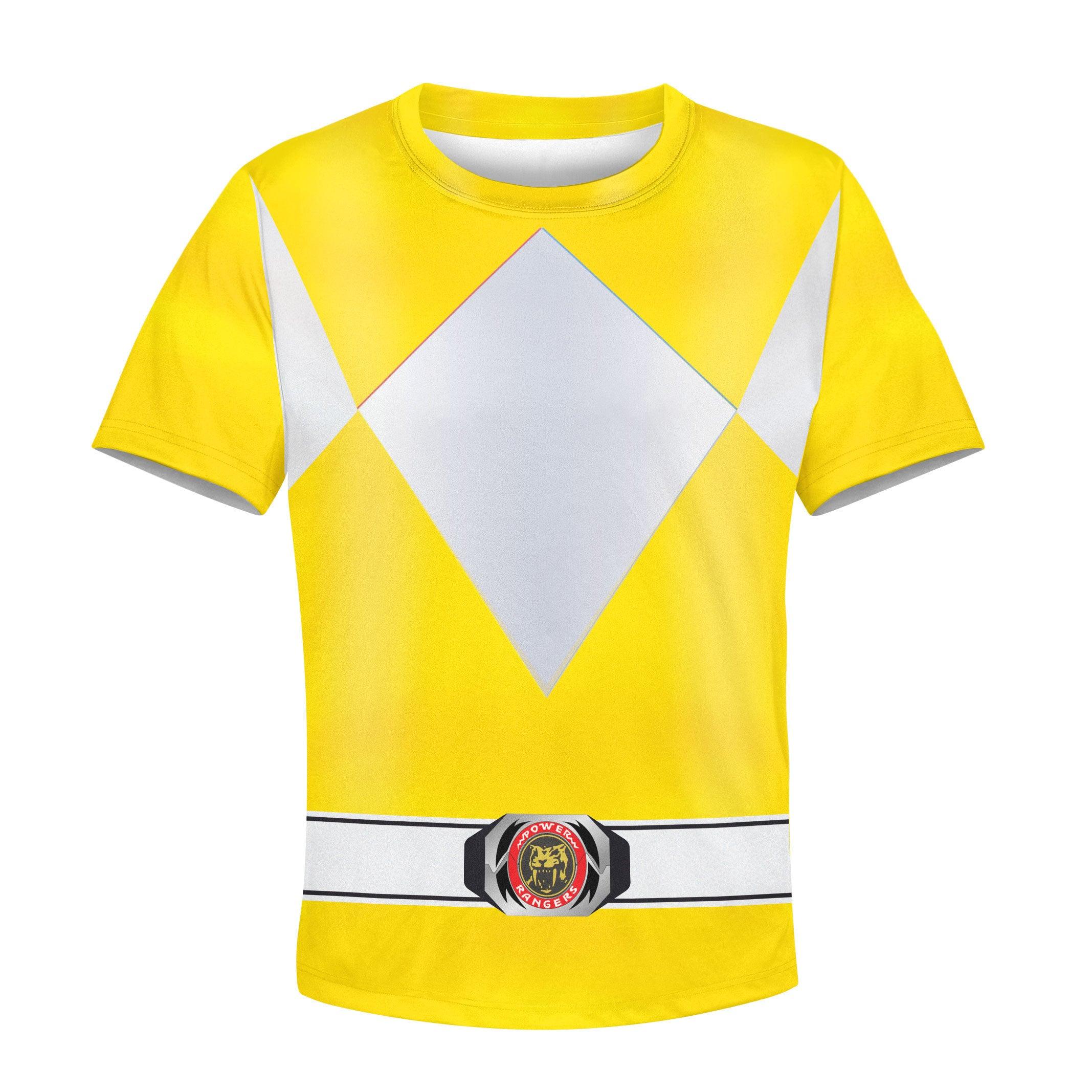 Gearhomie Unisex Kid Tops Yellow Power Ranger 3D Apparel - Gearhomie.com