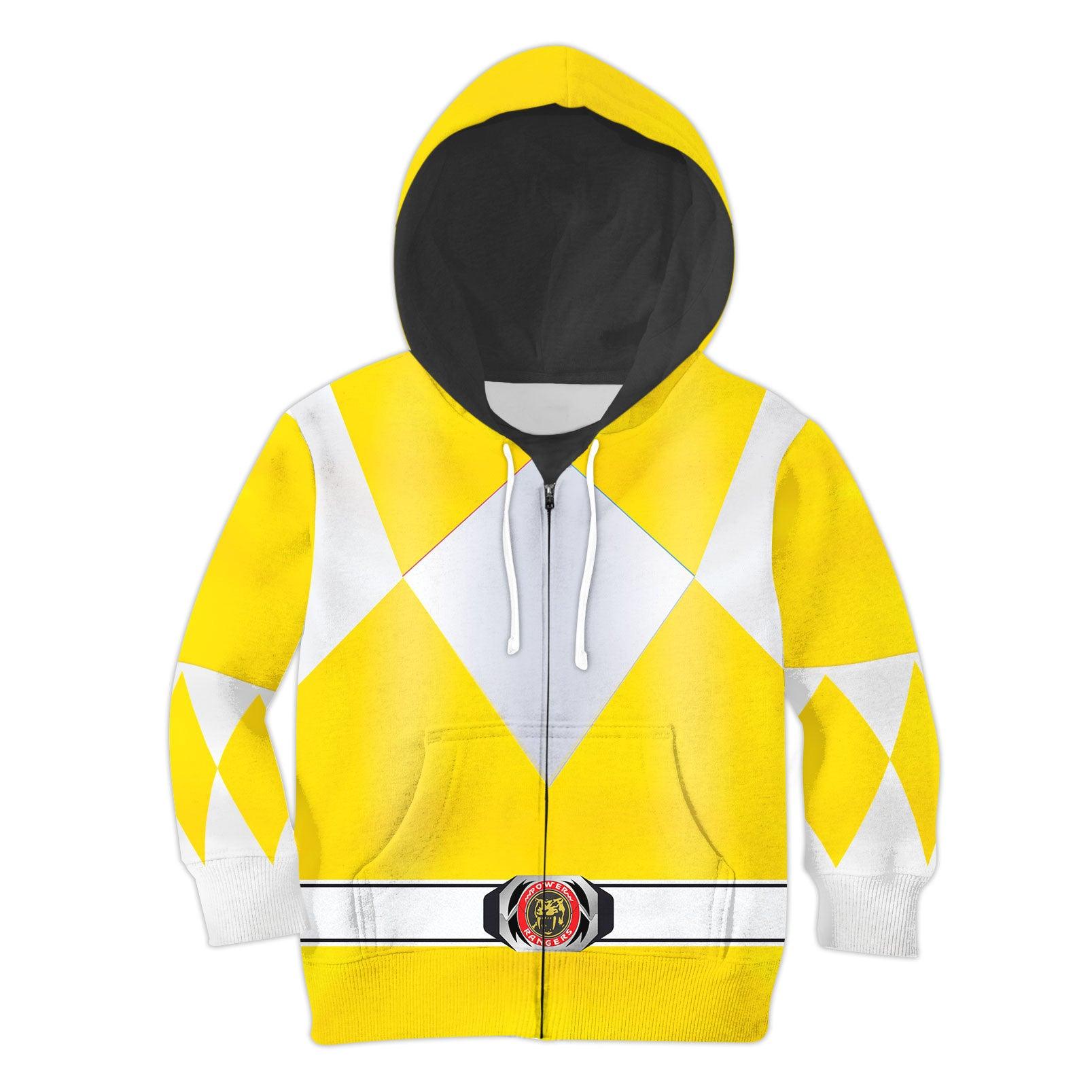 Gearhomie Unisex Kid Tops Yellow Power Ranger 3D Apparel - Gearhomie.com
