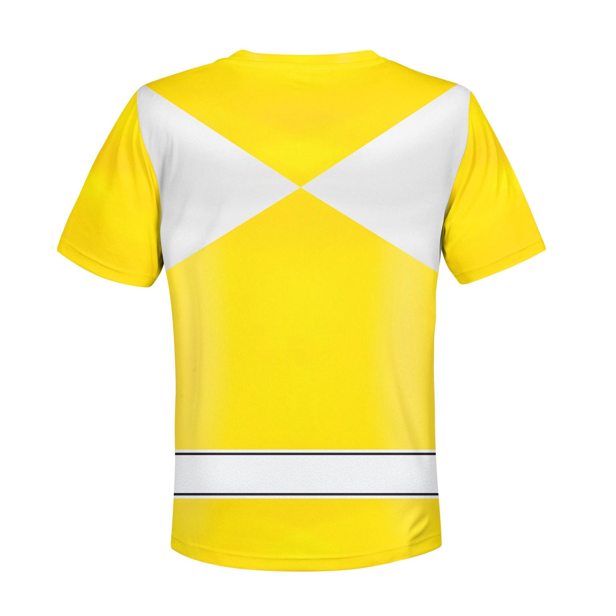 Gearhomie Unisex Kid Tops Yellow Power Ranger 3D Apparel - Gearhomie.com