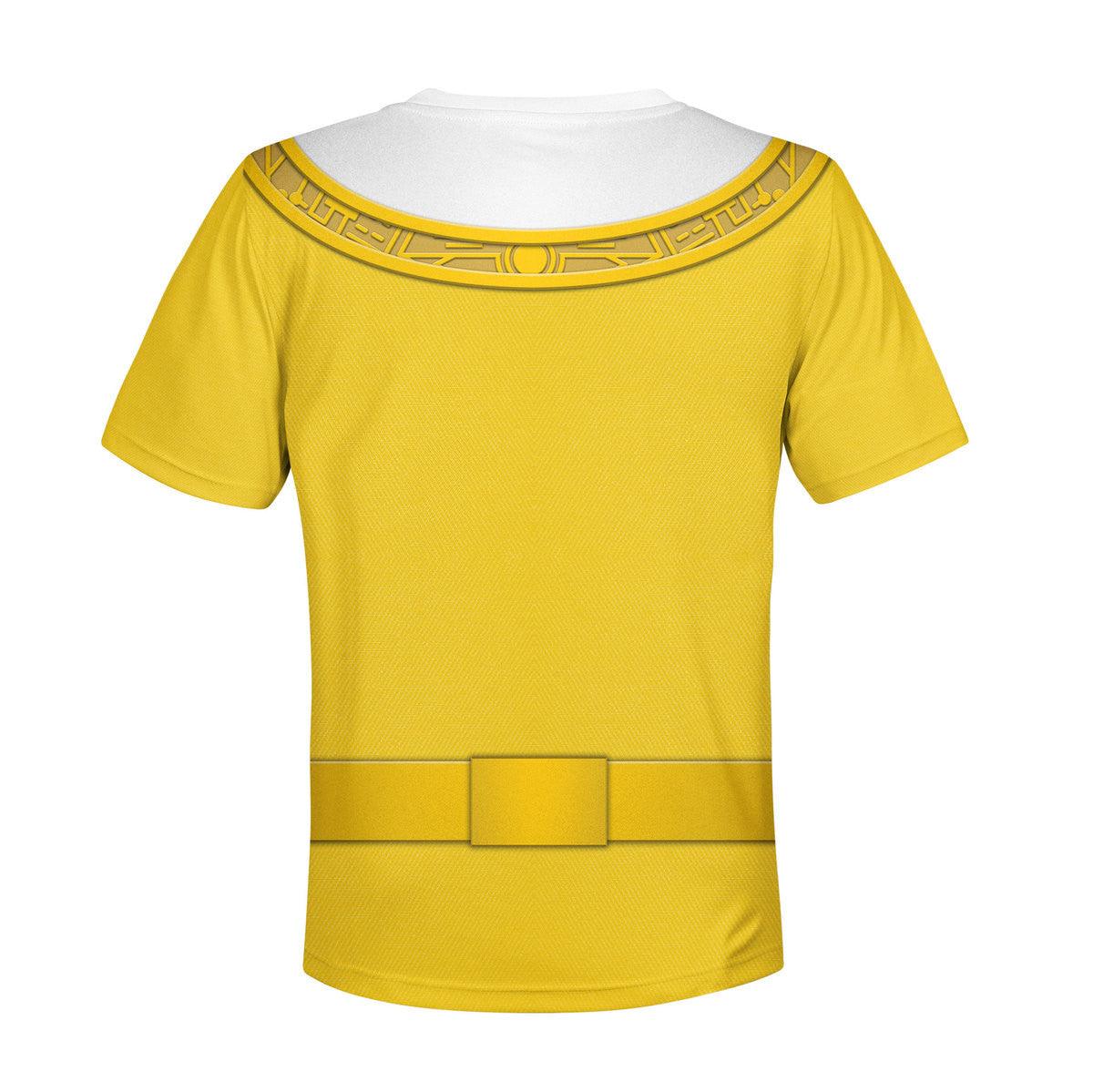 Gearhomie Unisex Kid Tops Yellow Power Rangers Zeo Kid 3D Apparel - Gearhomie.com