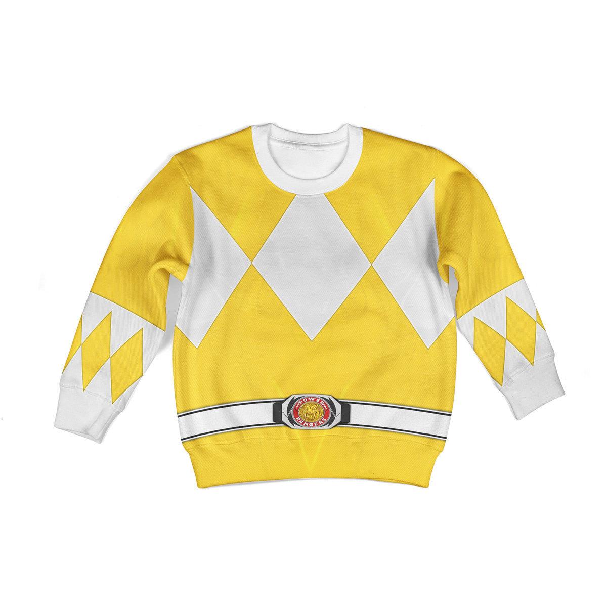 Gearhomie Unisex Kid Tops Yellow Ranger Mighty Morphin Kid 3D Apparel - Gearhomie.com