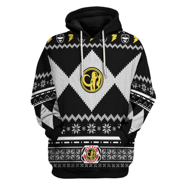 Gearhomie Unisex Tops Pullover Sweatshirt Black Power Ranger 3D Costumes - Gearhomie.com