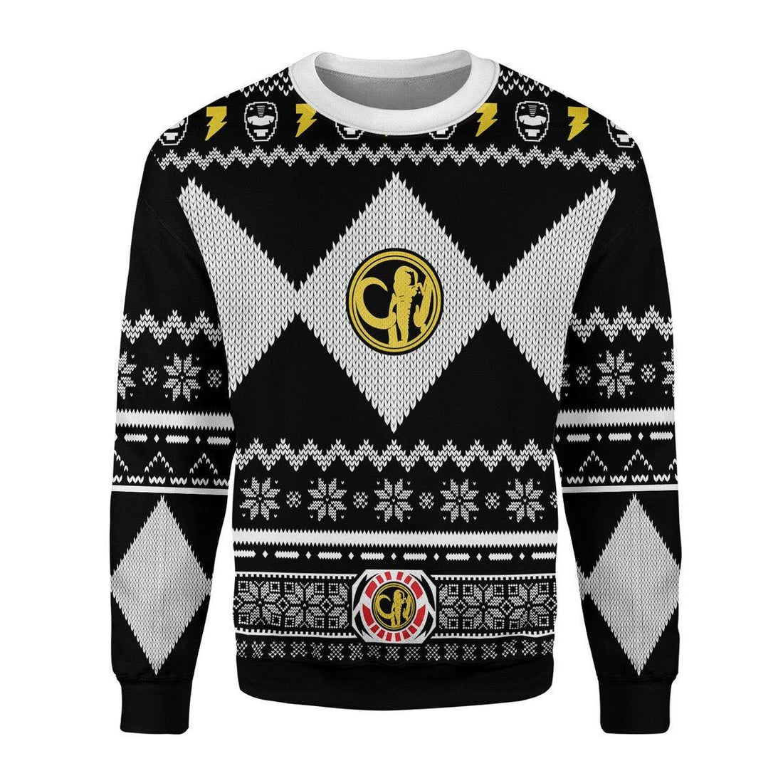 Gearhomie Unisex Tops Pullover Sweatshirt Black Power Ranger 3D Costumes - Gearhomie.com