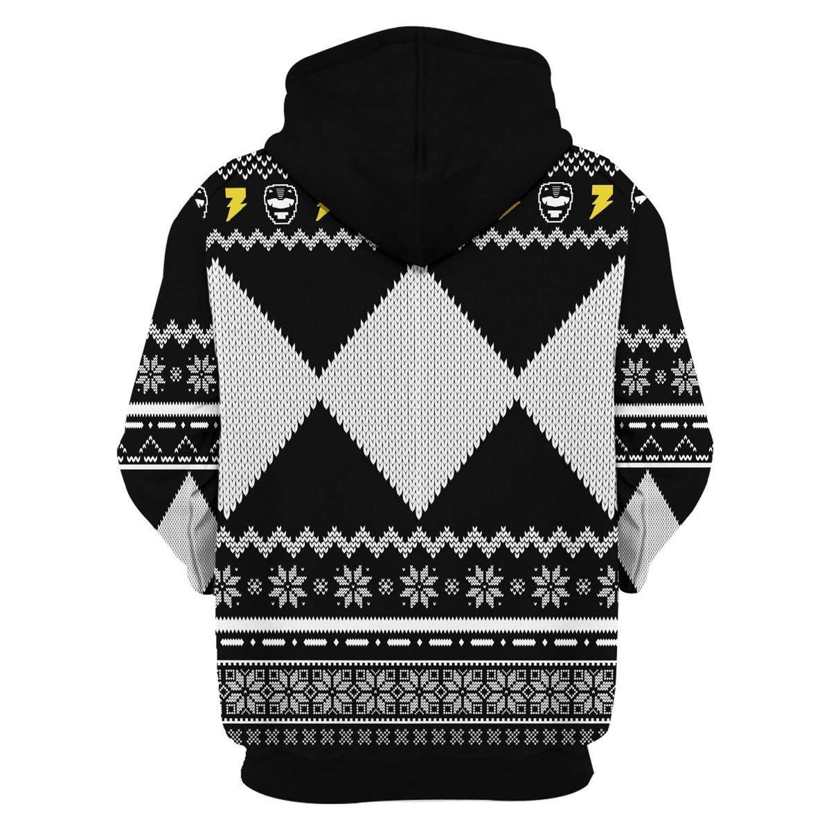 Gearhomie Unisex Tops Pullover Sweatshirt Black Power Ranger 3D Costumes - Gearhomie.com