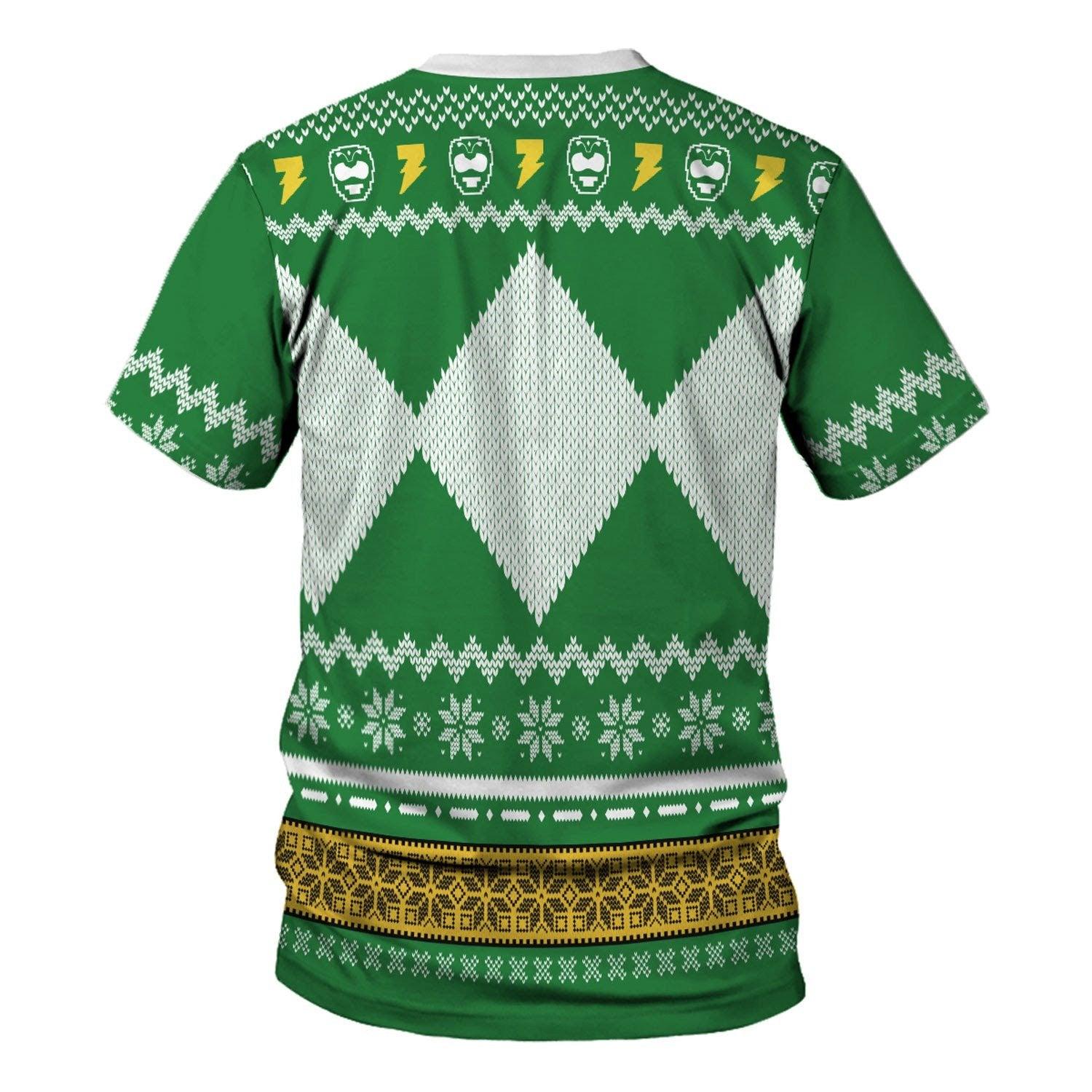 Gearhomie Unisex Tops Pullover Sweatshirt Green Power Ranger 3D Costumes - Gearhomie.com