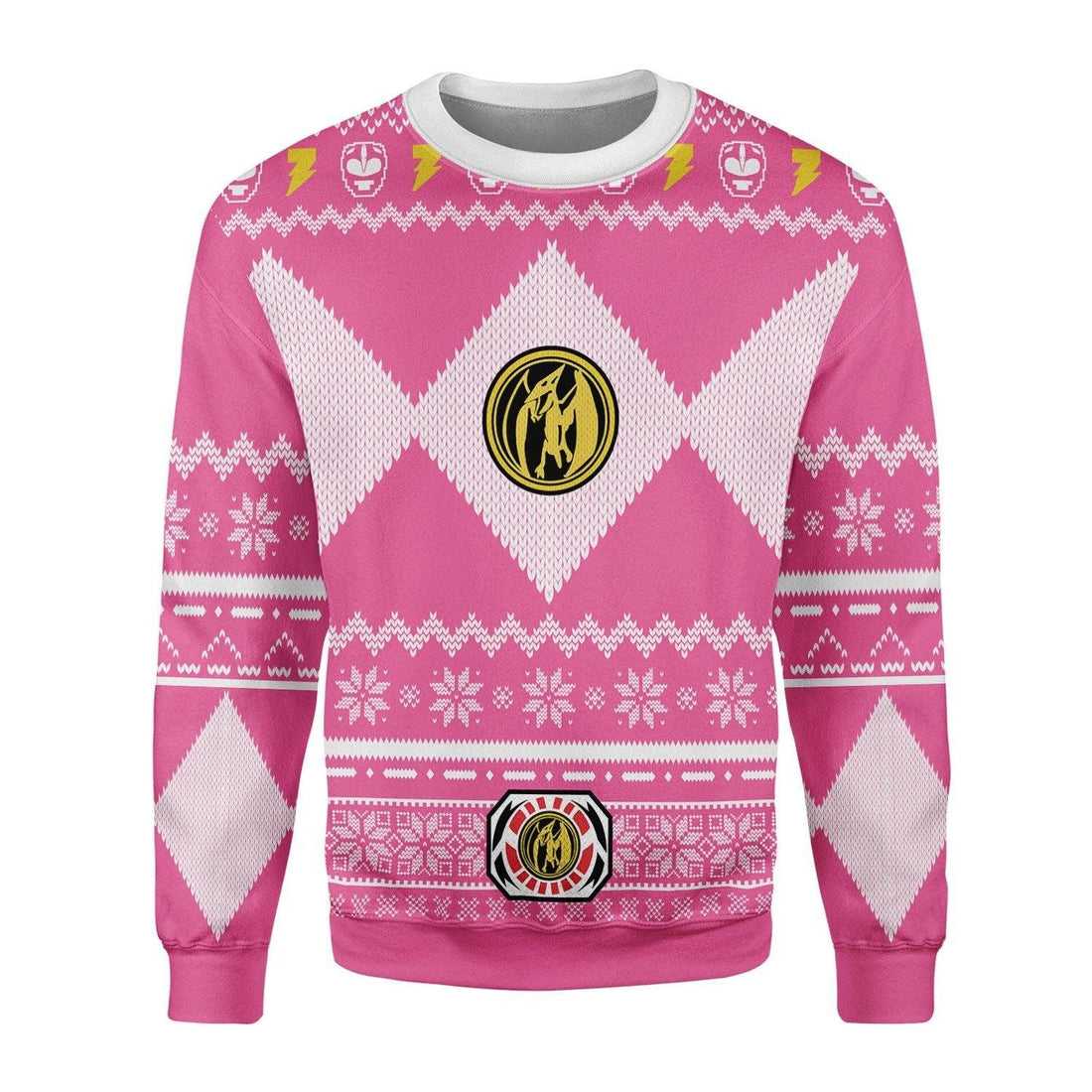  CustomsPig Unisex Tops Pullover Sweatshirt Pink Power Ranger 3D Costumes -  CustomsPig.com